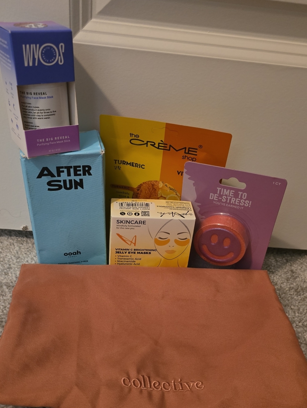 Makeup/Skincare Pouch with Assorted Women’s Skincare Items